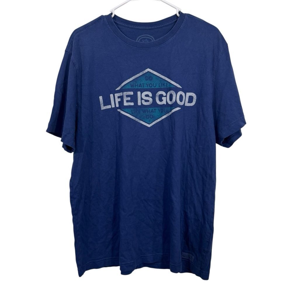 Life is Good Blue Graphic Short Sleeve T-Shirt